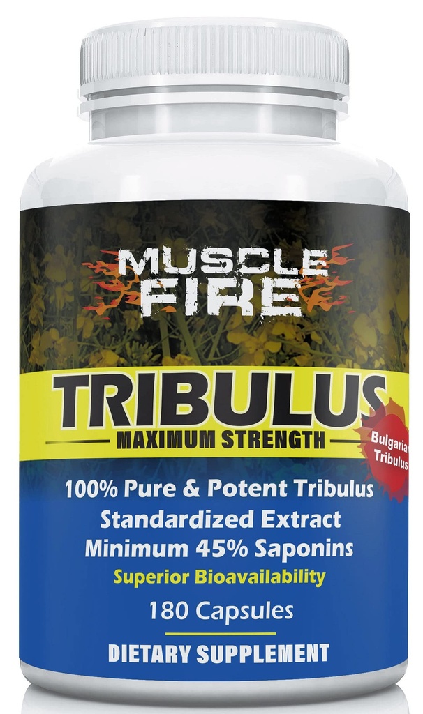 Herbal Nutrition Tribulus Terrestris, Bulgarian, 1500mg 45% Saponins, Lecithin for Better Update, 180 Capsules, One Bottle...