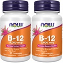 AHORA Suplementos, Vitamina B-12 5,000 mcg, con ácido fólico, Nervous System Health*, 60 Lozenges (Pack of 2)