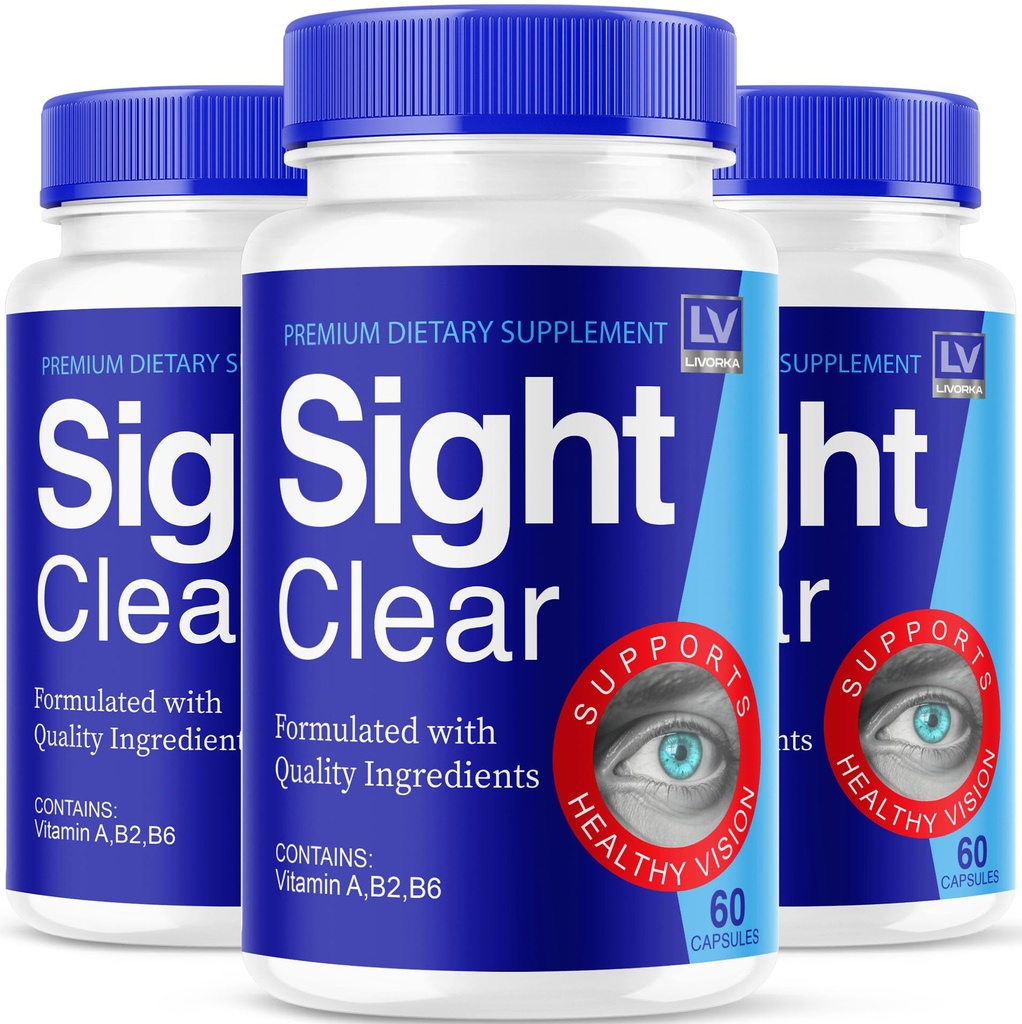 LIVORKA Sight Clear 20/20 Vision Support Suplemento para los ojos - 3 Month Supply - Pack of 3
