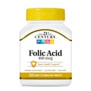 21st Century Folic Acid 400mcg Tablets, Heart & Prenatal, 250 Count