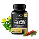 Rhodiola Rosea Suplemento High Potency Extract 500mg - 3% Rosavins 1% Salidrosides with Ashwagandha Shisandra Passion Flower Herb Powder Capsules - Natural Way to Relieve Stress - Pills for Energy