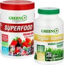 Verdes+ Rojos orgánicos Superalimentos Polvo orgánico Super Veggie cápsulas