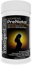 Laboratorios inteligentes Multivitamínicos prenatales femeninos, 25 vitaminas y minerales esenciales del embarazo, con folato activado de 5 MTHF, B12 activo y B6, suministro fácil de llevar, 2 meses