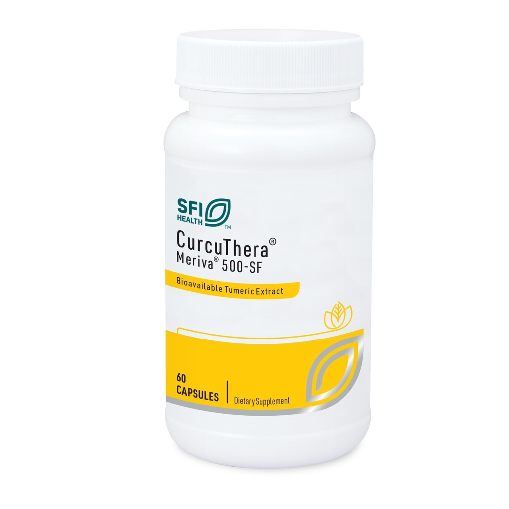 Klaire Labs SFI Health CurcuThera - 500 Milligrams Meriva Curcumin Complex with 29x Higher Bioavailability & Patented Phytosome Delivery Technology, Hypoallergenic, Vegan (60 cápsulas)
