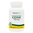 NaturesPlus Potasio Iodide - 150 mcg, 100 Tablas Vegan - Suplemento de Apoyo a la Tiroides, Apoyo a la Salud Respiratoria - Vegetariano, Gluten Gratis - 100 Servimientos
