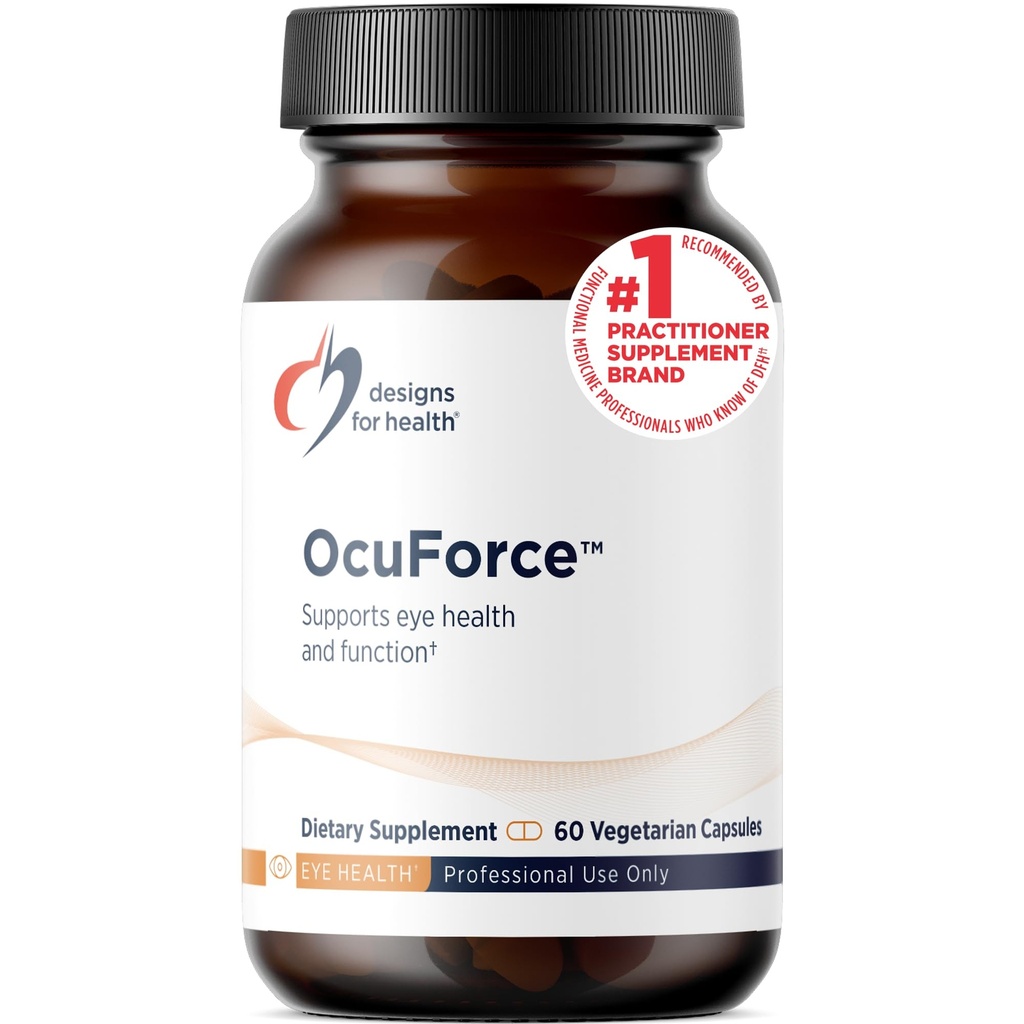 Diseños para OcuForce Salud - Suplemento de Apoyo a la Salud Ocular - Lutein, Zeaxanthin, Carotenoides, Zinc, Taurine + Vitaminas (60 cápsulas)