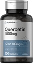 Horbäach Quercetin 1000mg Capsules Silencio con 100mg Zinc  100 Conde ← Non-GMO, Gluten Free Supplement ← High Potency Formula