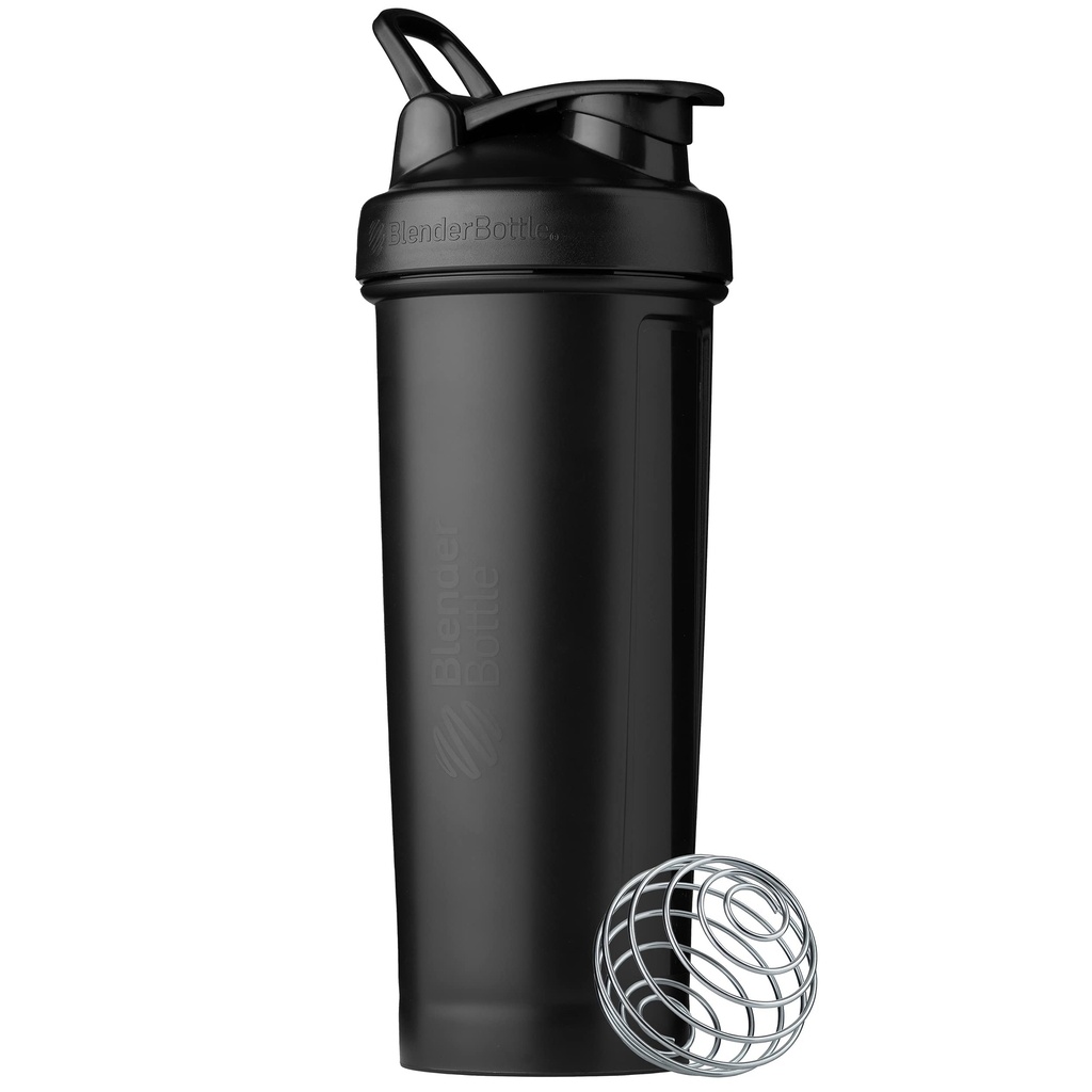 BlenderBottle Classic V2 Shaker Bottle Perfect para Protein Shakes y Pre Workout, 32-Once, Negro