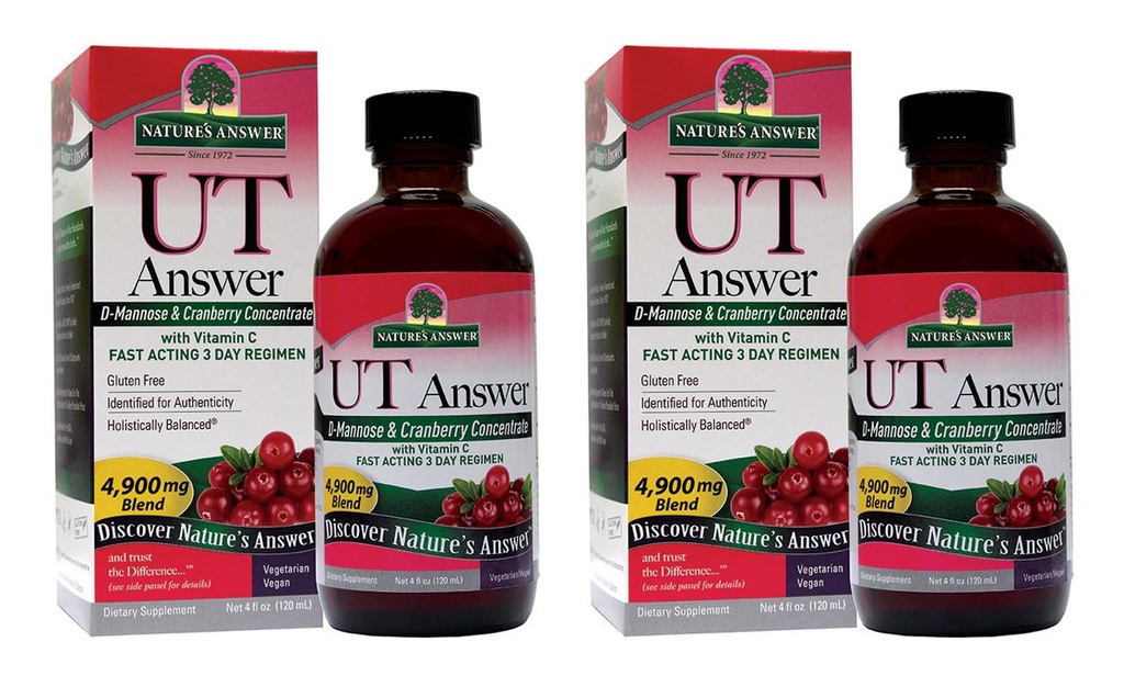 Respuesta de la naturaleza Salud del tracto urinario ← Acción rápida Regimen de tres días ← Sabor de arándano Suplemento dietético Silencioso libre de alcohol, libre de gluten, no probado en animales " Vegan 4oz (2 Pack)