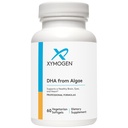 XYMOGEN DHA de Algae - DHA Omega-3 Suplemento - Apoyos Cerebro, Ojo, Corazón + Salud Inmunitaria (60 Softgels)
