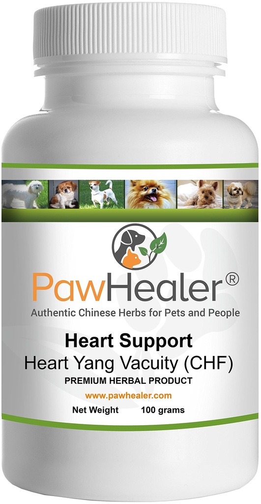 Soporte para el corazón - Vacuidad del corazón-yang (CHF) - Tosca, Gagging, Wheezing Due to Heart Condition - 100 Grams-Herbal Powder-Remedy for Dogs & Pets