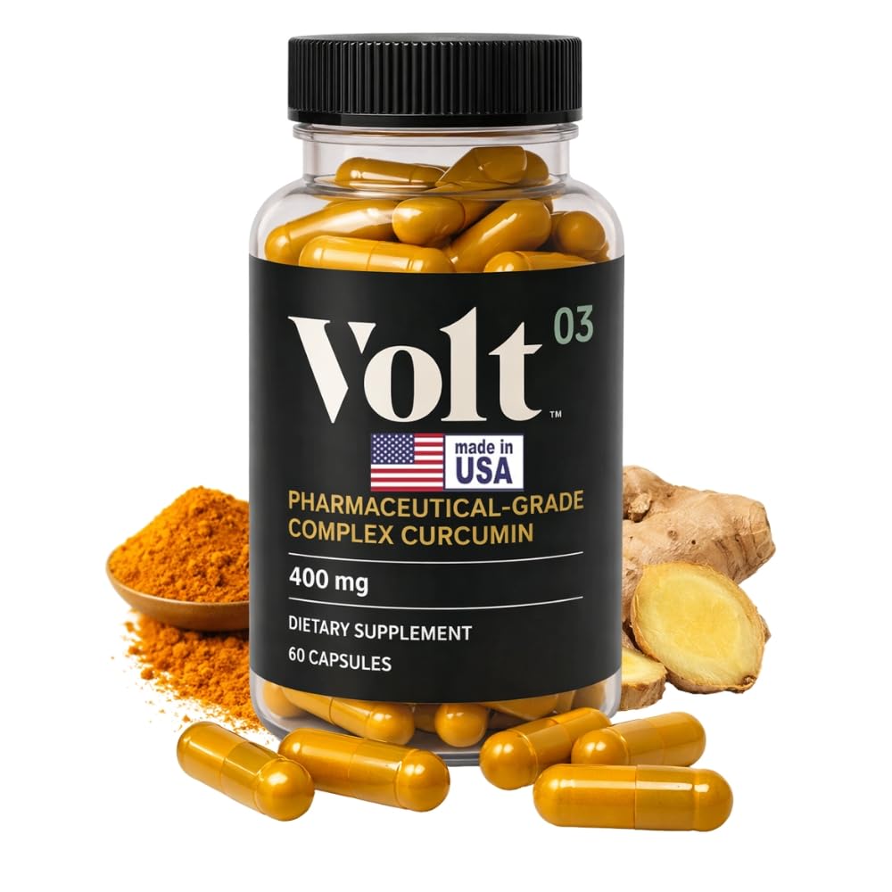 Cápsulas de Curcumina Turmérica Orgánica, 400 mg Complejo Curcumina - Farmacéutica-Grado Suplemento de Curcumina para Salud Conjunta, Apoyo Inmunitario, " Respuesta de Inflamación Saludable, 60 días (2 meses) suministro