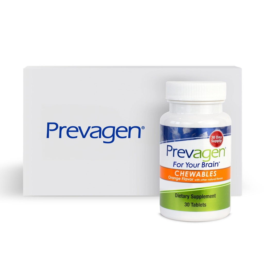 Prevagen Regular Strength Orange Chewables - 30 Tabletas (1 Mes de Suministro) Silencio Formulado para Su Cerebro Ø 10 mg de Apoaequorin Plus Vitamina D3