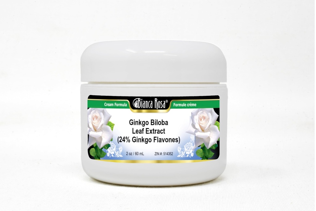 Bianca Rosa Ginkgo Biloba Leaf Extract (24% Ginkgo Flavones) Cream (2 oz, ZIN: 514352)