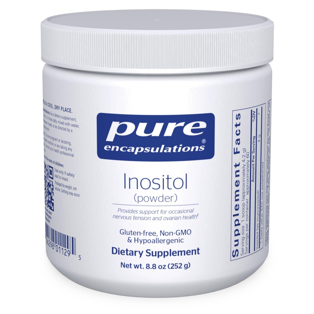 Pure Encapsulations Inositol (Powder) - Suplemento de Support Energy, Nervous System " Ovarian Function* - con Myo-Inositol - 8.8 Ounces