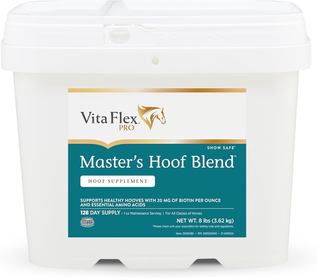 Farnam Vita Flex Master Hoof Blend fórmula de salud, 128 Day Supply, 8 lb