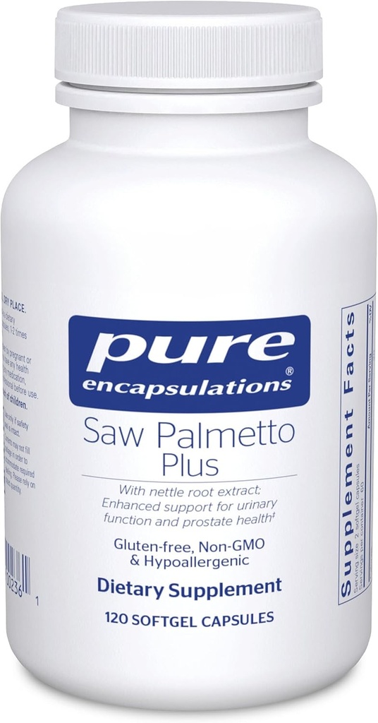Pure Encapsulations Saw Palmetto Plus ← con Nettle Root Extract to Support Urinary Function  120 Softgel Capsules