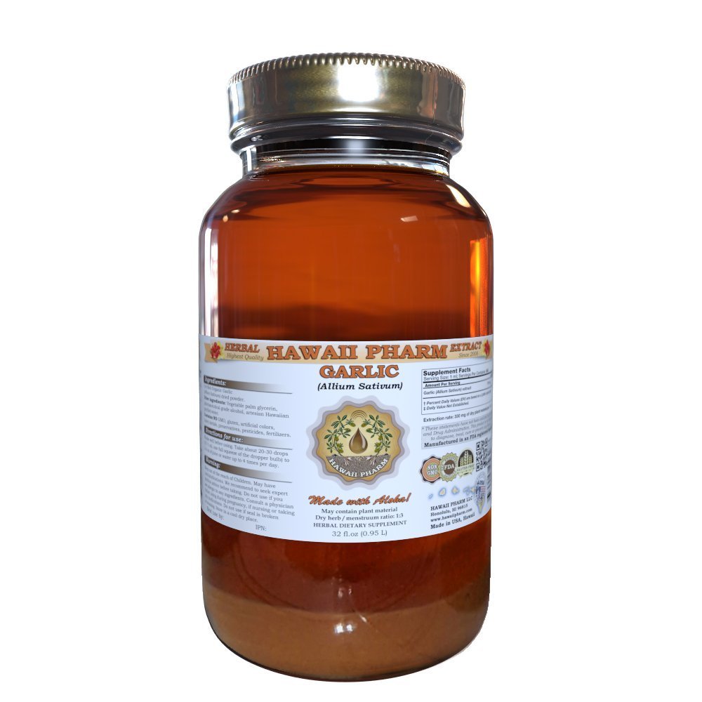 Hawaii Pharm Ajo (Allium sativum) Liquid Extract 32 Oz