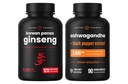 NutraChamps Korean Ginseng Capsules y Ashwagandha Capsules 2 Pack Bundle