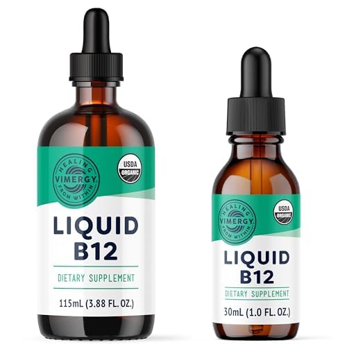 Vimergy USDA Organic B12 (115 mL) y (30 mL) Bundle