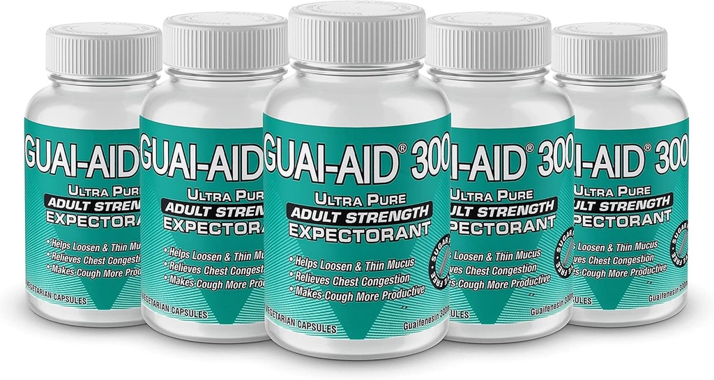 500 GUAI-AID® Guaifenesin 300mg Veg. Capsules