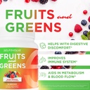 Frutas y Verdes Pólvora Probiótica Orgánica: 30 Serviciones para Mujeres Hombres. Vegano con 10 millones de UC, Spirulina, Kale, Spinach, Clorella, Elderberry, Enzymes Digestivos - Probióticos