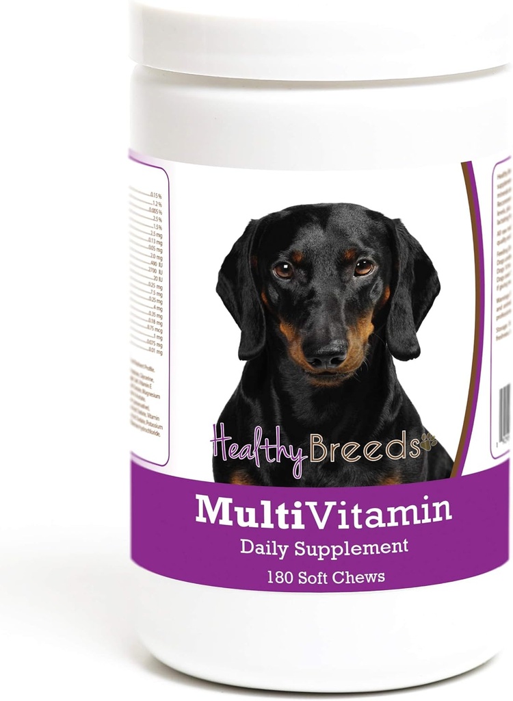 Hierbas saludables Dachshund Multivitamina Soft Chew for Dogs 180 Count