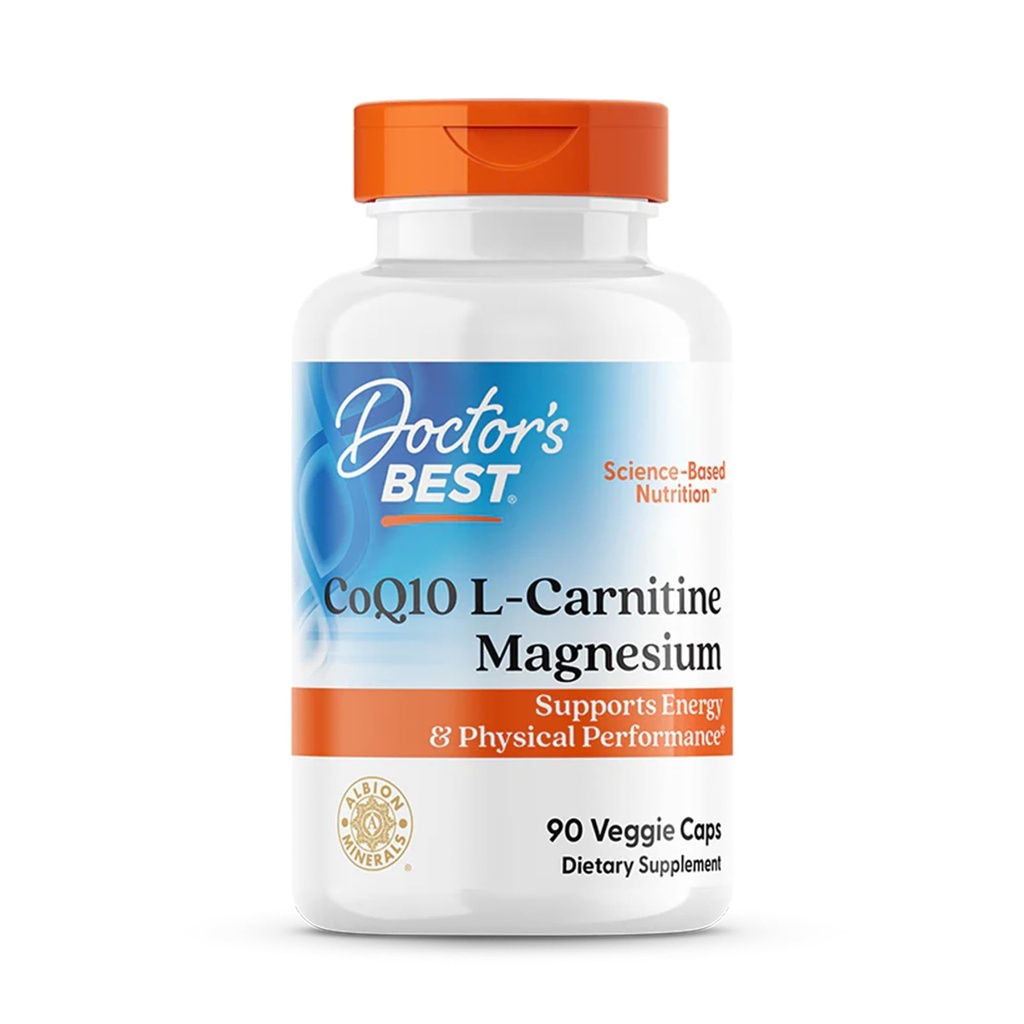 Mejor Coq10/l-Carnitine/Magnesium Unique Blend, soporta energía, masa muscular &amp; recuperación muscular, cápsulas vegetarianas, 90Count