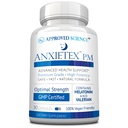 Noche de Anxietex de la Ciencia Aprobada - Facilidad de la Worry y el Descontento, Dormir Bien - Valerio, Flores de la Pasión, Manzanilla - 30 cápsulas - Suplemento Vegan - Hecho en los EE.UU.