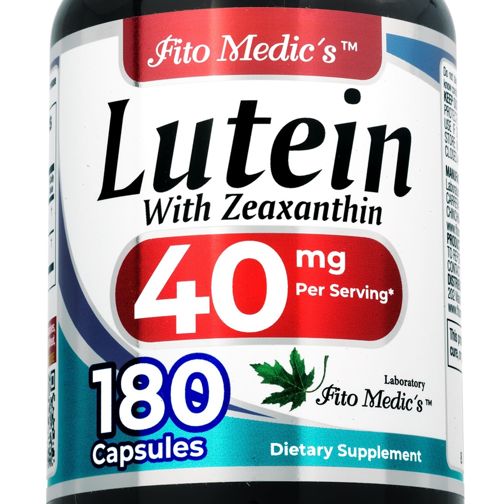 FITO MEDIC'S Lab Silencio Lutein Silencio180 Capsules Silencio40 mg vidas Lutein 40mg Silencio Lutein y zeaxanthin Suplementos TEN Concentrate Extract TEN Lutein 40 mg TEN Lutein y zeaxanthin TEN zeaxanthin TEN Ultra alta Absorción.