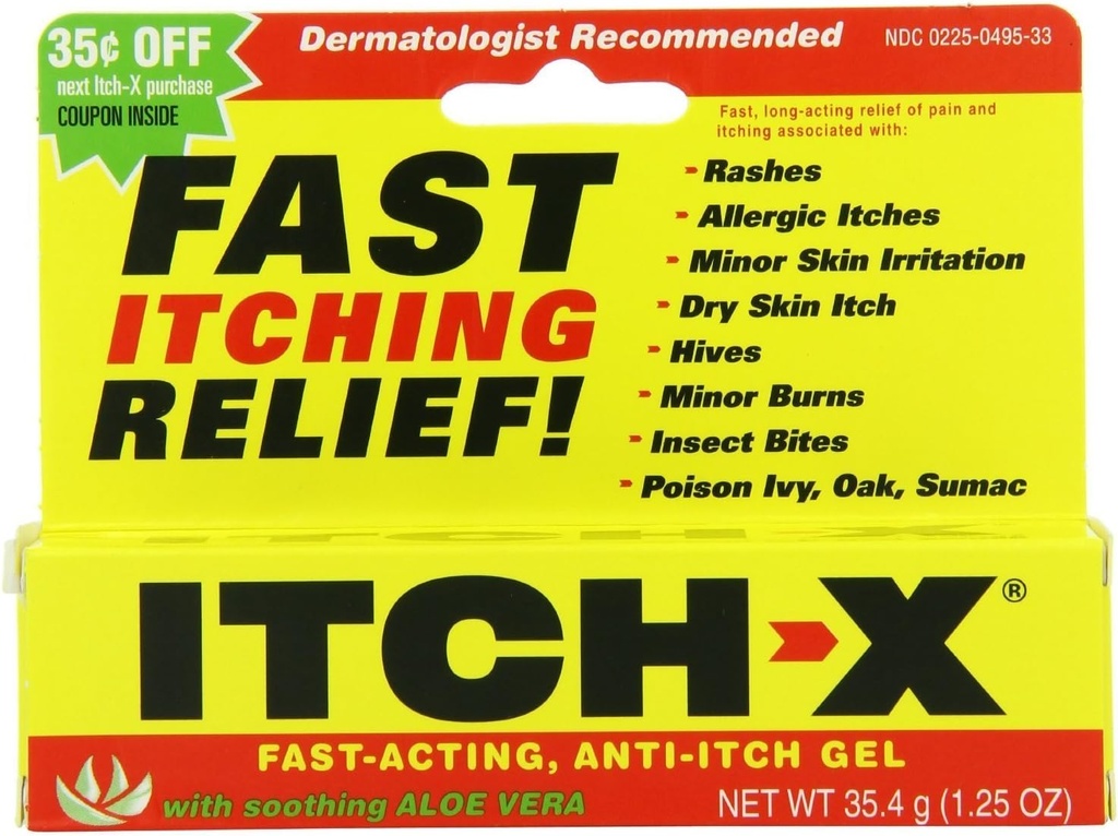 Itch-x Anti-Itch Gel con Aloe Vera, 3 Conde