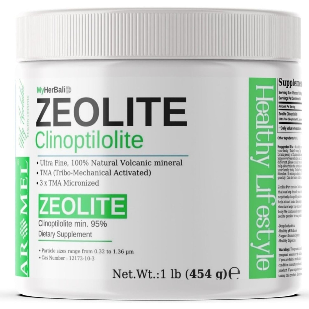 Zeolite Powder Silencioso 1 Libra - 454 g Silencio Ultra FINE Menos-Than 1 μm Silencio Clinoptilolite 95% Silencio 3X Activado Silencio seguro, suave, " Eficacia Energética ANTE Original Zeolite Powder (454 Servings) ← Myherbalid