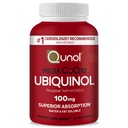 Qunol Ubiquinol CoQ10 100mg Softgels, Mega Ubiquinol 100mg - Absorción superior - Forma activa de Coenzyme Q10 para los niveles de presión arterial saludable - 2 mes fuente - 60 conde