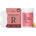 Rael Bundle - PMS Supplement for Women (28 Capsules) " Herbal Heating Patches (Large, 8 Cuenta)