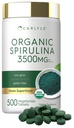Carlyle Organic Spirulina Tablets 3500mg  500 count  sometida Non-GMO &amp; Gluten Free Supplement