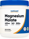 Nutricost Magnesium Malate Powder (300g) - 420mg de Magnesium Per Serving - Non-GMO, Gluten Free