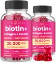 NutraChamps Hair Skin & Nails Gummies, Biotin con Collagen & Keratin, 5000mcg Biotin Beauty Complex, Vitamin Supplement, Berry, 120 Conde, Healthy Hair, Radiant Skin & Strong Nails (Pack of 2)