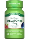 La verdad de la naturaleza Melatonin 12mg ← 60 Fast Dissolve Tablets ← Natural Berry Flavor  Vegan, Non-GMO &amp; Gluten Free Supplement