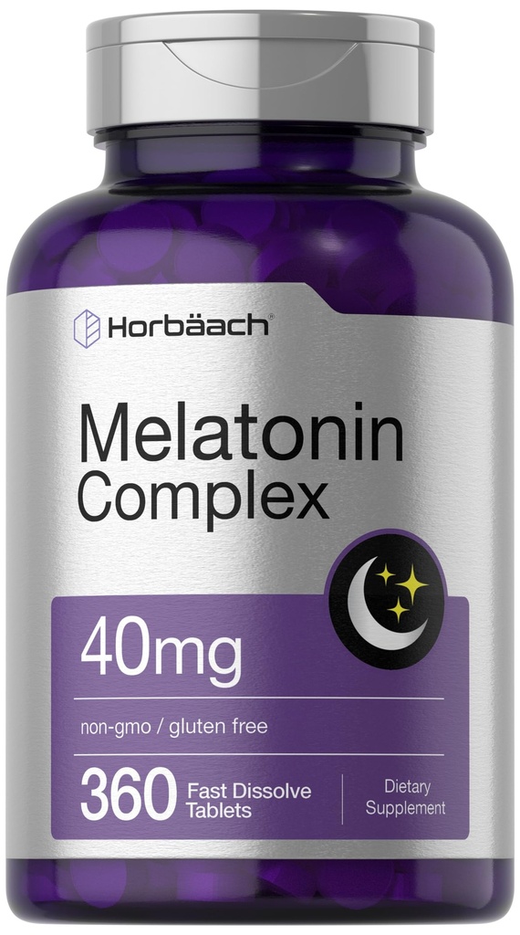 Horbäach Melatonin 40mg Complejo ← 360 Fast Dissolve Tablets