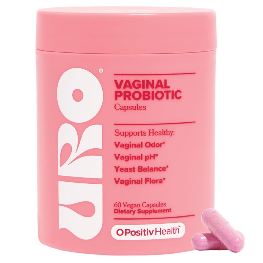 O Positiv URO Vaginal Probiotics for Women pH Balance with Prebiotics " Lactobacillus Probiotic Blend - Vaginal Health Supplement - Promote Healthy Vaginal Odor " Vaginal Flora, 60 Cuenta (Pack of 1)