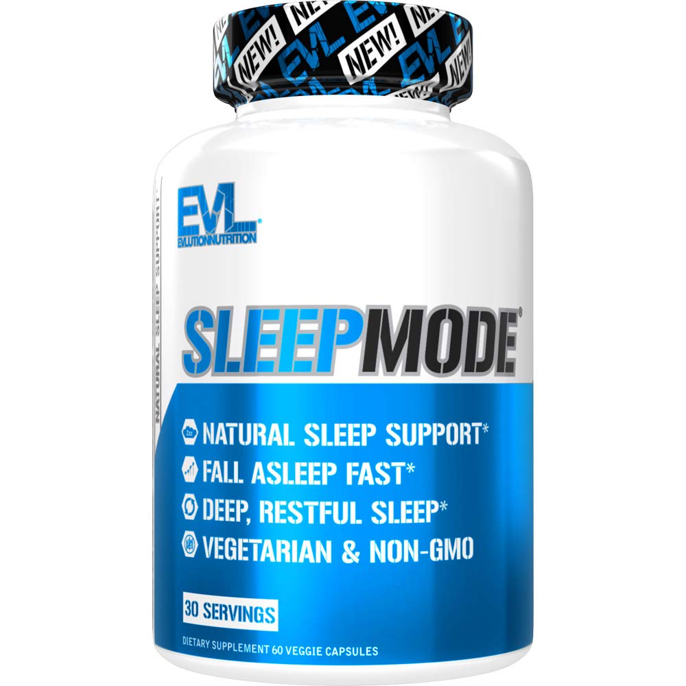 Evlución Nutrición Herbal Complejo Suplementos de sueño para adultos Gentle Sleep Support Adult Melatonin Pills with Valerian L-Tryptophan Lemon Balm and More - Restful Calm Capsules - 30 Servings