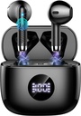 Earbudos inalámbricos, Bluetooth 5.4 Ear Buds LED Power Display Auriculares Bass Stereo, Bluetooth Earbuds in-Ear Noise Cancelling Mic, 40H Playback Mini Case IP7 Auriculares deportivos impermeables para Android iOS