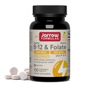 Jarrow Formulas Methyl B-12 1000 MCG y Metil Folate 400 MCG, Extra Strength, Cellular Energy Metabolism y Cardiovascular Health Formula(1) Con P-5-P, 100 Tablets Chewable, Hasta 100 Day Supply