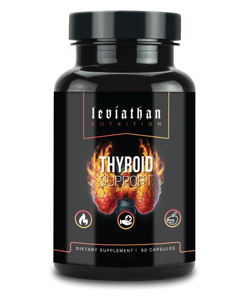 Leviathan Thyroid Support ¦ Energy & Thyroid Health & Iodine Supplement, Selenium, Zinc, Manganese, Copper, L Tyrosine, Guggul Support for Women &amp; Men