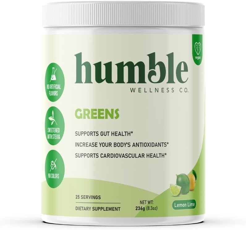 Polvo Verde: Boosto Antioxidante, Salud Cardiovascular, Salud Gut, 24 Frutas Orgánicas & Veggies, Gratuito, Vegan, No Sugar Añadido, No GMO, Hecho en Estados Unidos, 25 Servimientos