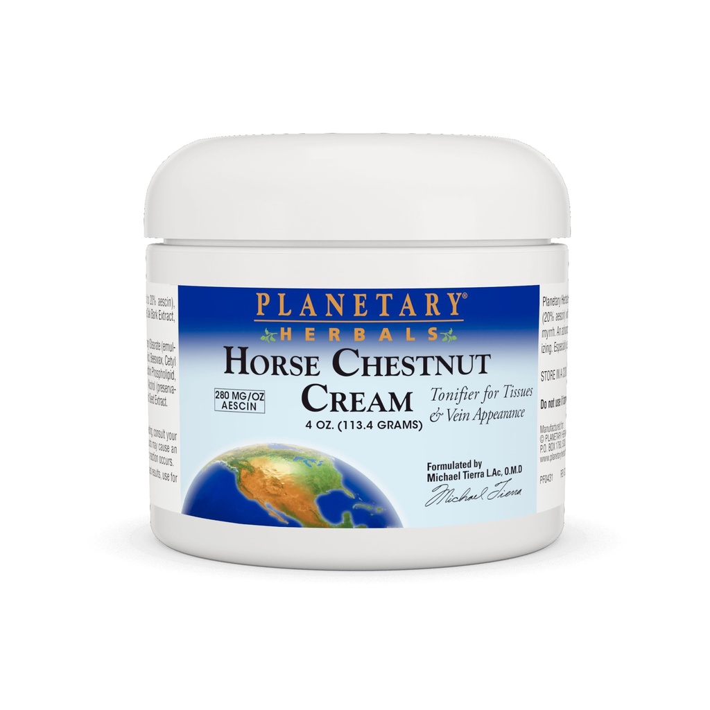 Herbals planetarios Caballo Chestnut Cream Tonifier - 4oz