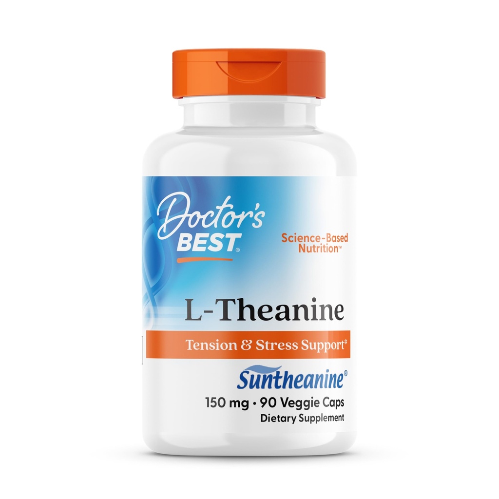 El mejor L-Theanine del médico contiene suntheanina, ayuda a reducir el estrés " sueño, no GMO, sin gluten, vegano, 150 mg (DRB-00197), 90 condes
