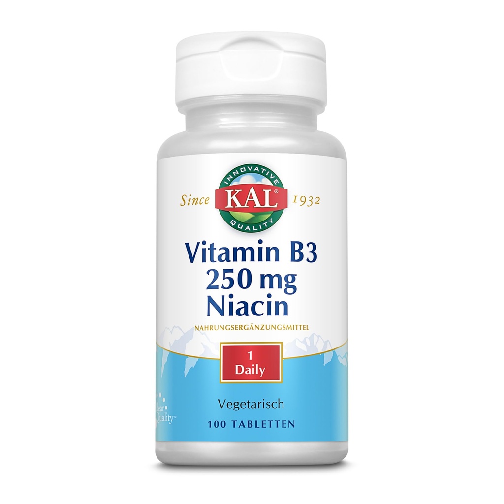 Kal 250 Mg Niacin Tablets, 100 Conde