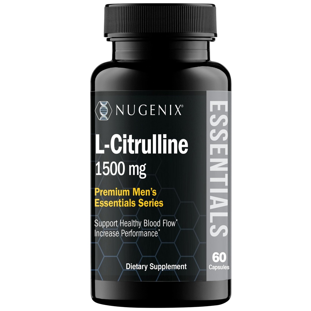 Nugenix Essentials L-Citrulline Supplement for Enhanced Blood Flow and Performance - 1500 mg, 60 cápsulas