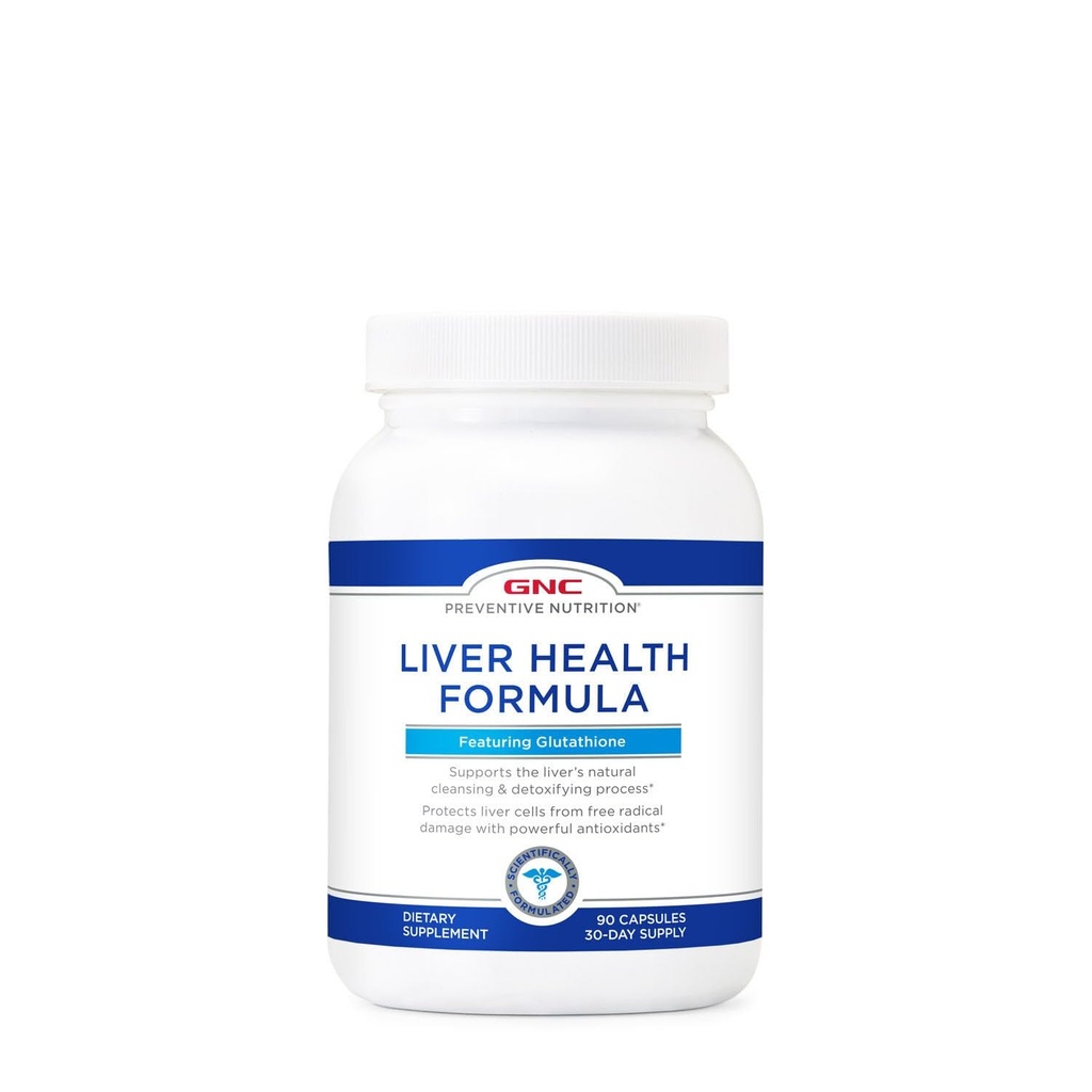 GNC Preventive Nutrition Liver Health Fórmula, Características Glutathione, 90 cápsulas